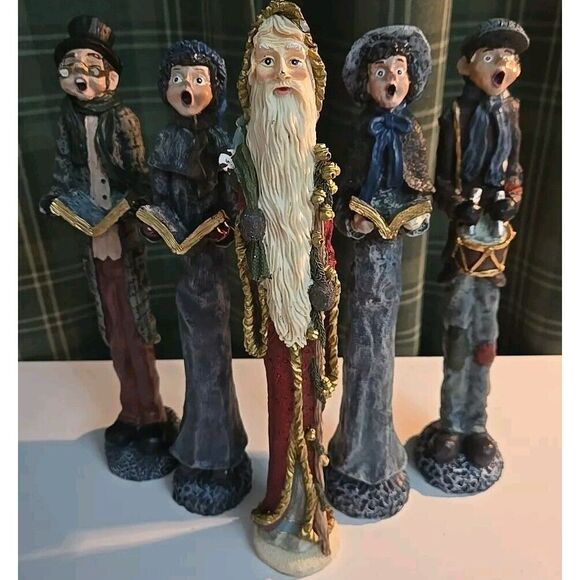 Vintage Windsor Collection Carolers Collectible 4 + 1 Santa‎ - Picture 1 of 6